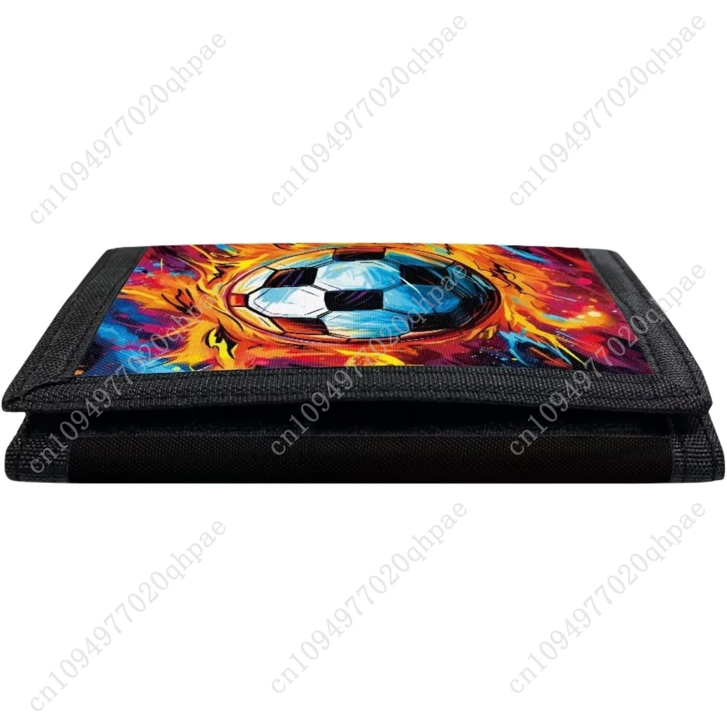 GIFTPUZZ Sport Soccer Boys Custom Wallets Cool Persoanlized Small Leather Trifold Purse with ID Window at Birthday, Graduation,