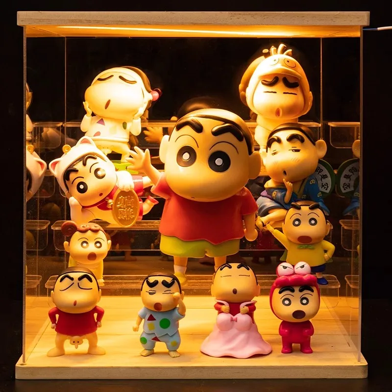 Kredka Shin-Chan portret rodzinny Anime rysunek lalka wysokiej jakości dziewczyna-serce animacja na pulpicie model peryferyjny prezent urodzinowy