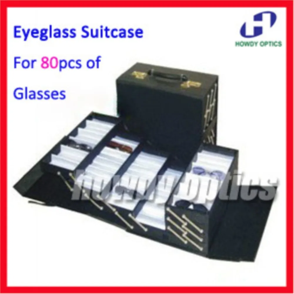 A80 Foldable Eyeglass Eyewear Optical Frame Reading Glasses Suitcase Display case Hold 80pcs of glasses