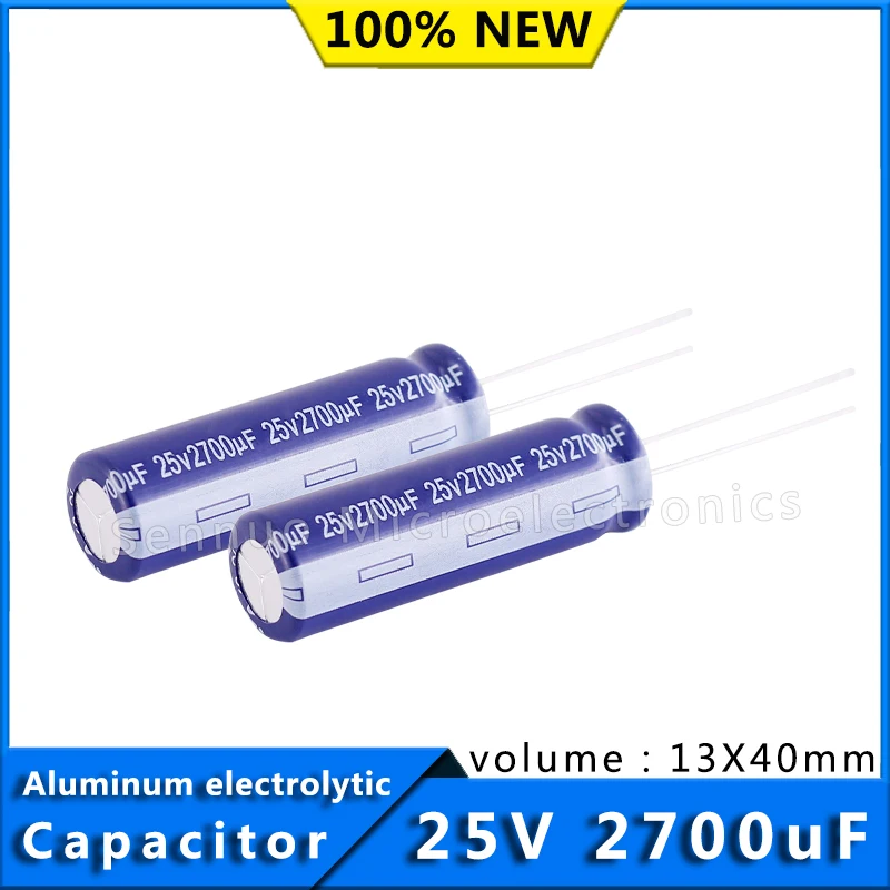 5/Pcs 2700uf 25v LCD TV Electrolytic Capacitor 13X40 High Frequency Low Resistance Aluminum Electrolytic Capacitor 25V 2700uF