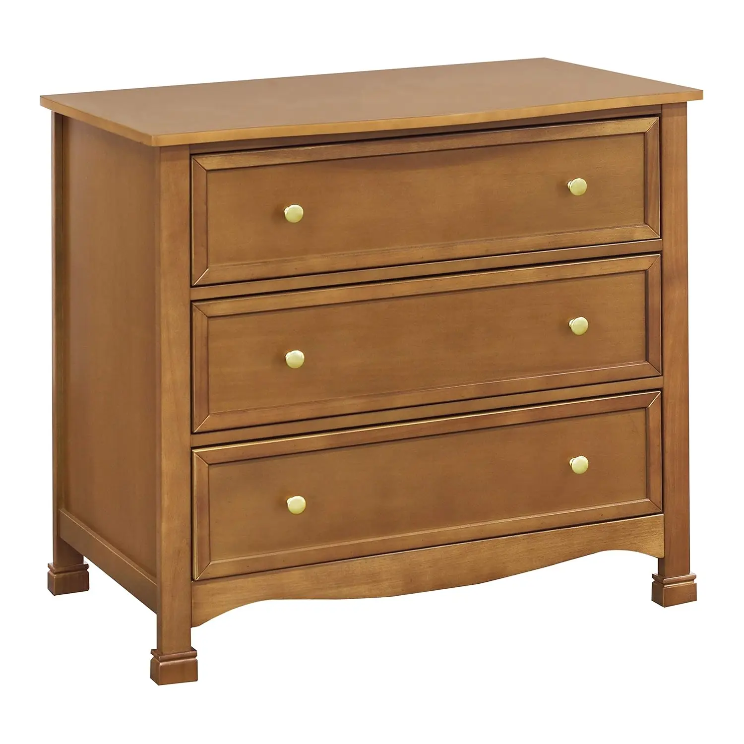 

3-Drawer Chestnut Baby Dresser with Safe, Durable Design for Nursery Storage