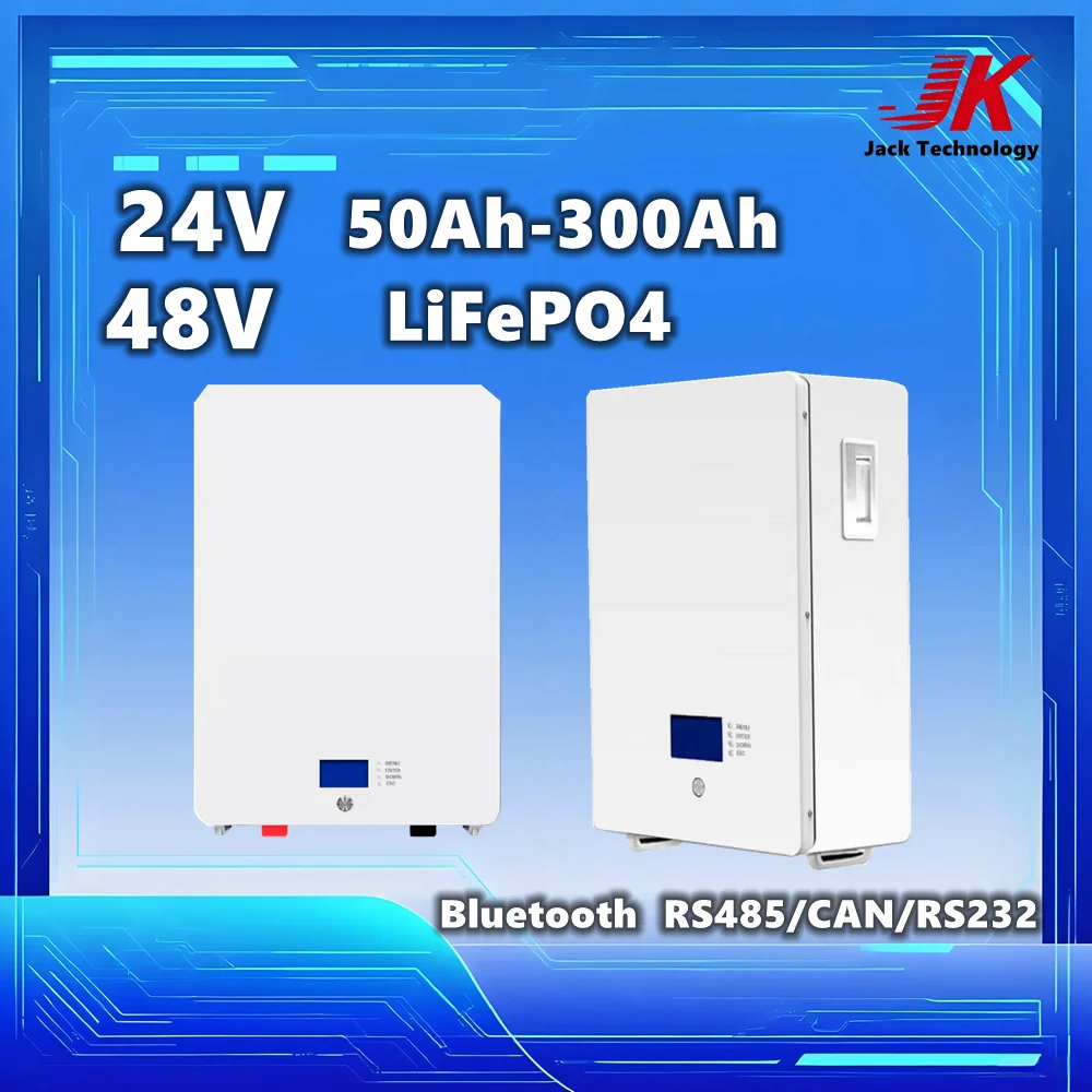 

JK 24V 48V 2KW 3KW 5KW Solar energy 100ah 150ah 200ah 50ah Lithium Lifepo4 Battery for Energy Storage PV Household Inverte power