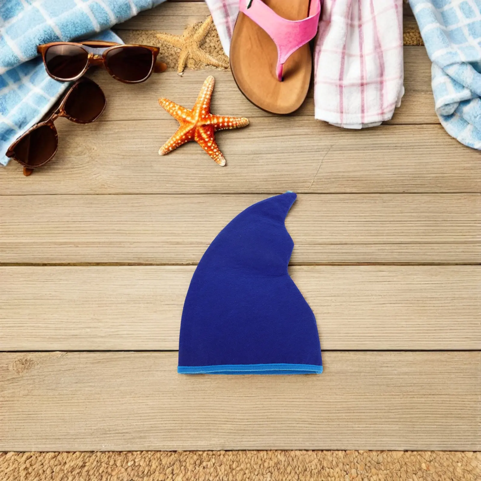 Easy Wear Shark Fin Costume Prop Blue Adjustable Straps for Halloween Photoshoot Beach Party Carnival Shark Theme Event Photo
