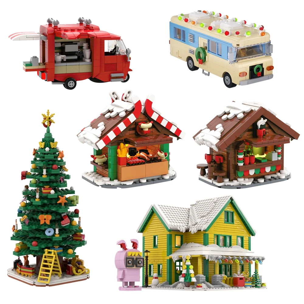 2026 MOC Christmas Gift For Kids Series Building Blocks Set Gingerbread Candy House Bricks Christmas Tree Assembly Toys DIY Gift