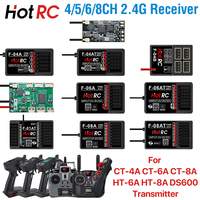 HotRC 4/5/6/8CH RC Receiver 2.4GHz Multi Channels Receivers with Gyro Long Range for CT-4A CT-6A CT-8A HT-6A HT-8A DS600