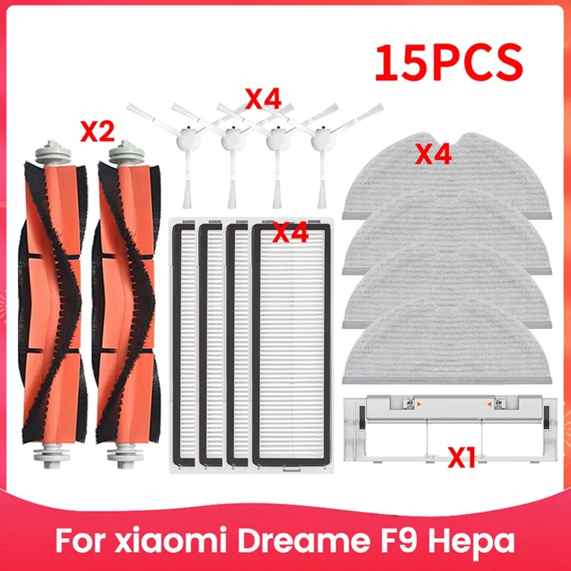 ABPQ-para Xiaomi Mijia 1C 1T Mi Robot aspirador fregona Dreame F9 filtro Hepa Cepillo Lateral principal paño de mopa accesorios para aspiradoras