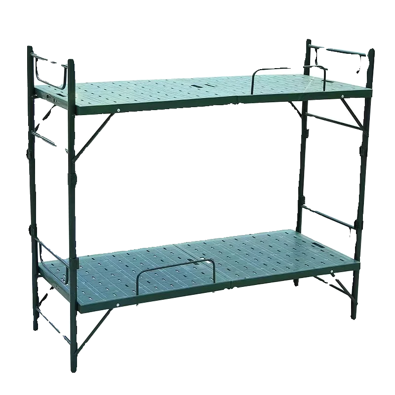 High and low marching beds, single person, two fold steel plastic beds, foldable and spliced portable double-layer beds