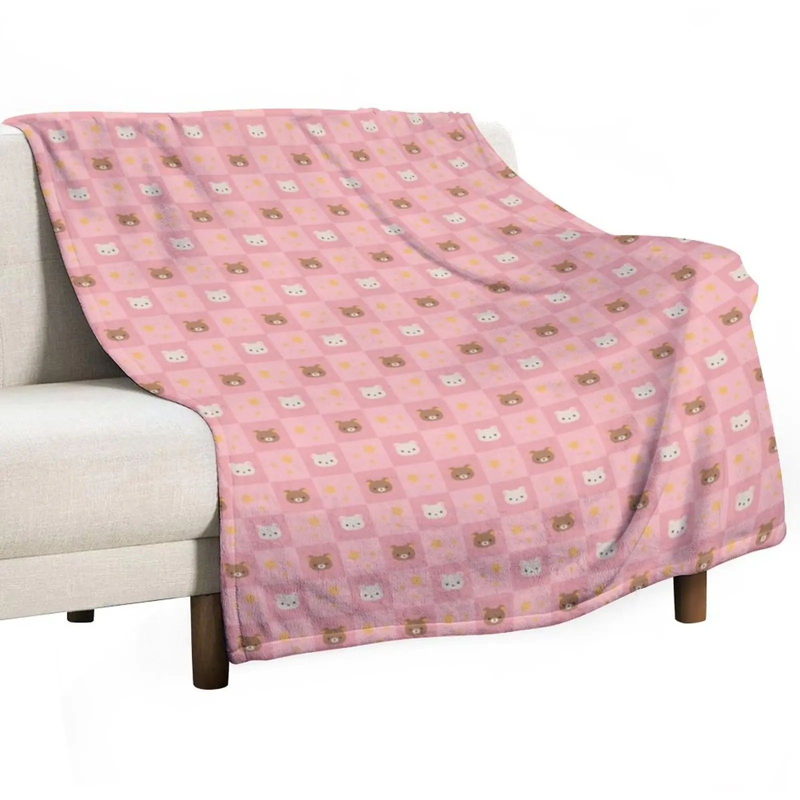 Korilakkuma star pattern Throw Blanket Sofa Travel Plaid Blankets