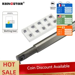 KEENCUTEER HNGR HNGR08J06 HNGR10K08 High Speed Steel Tools Inner Diameter Groove Turning Tool Boring Bar Carbide Insert
