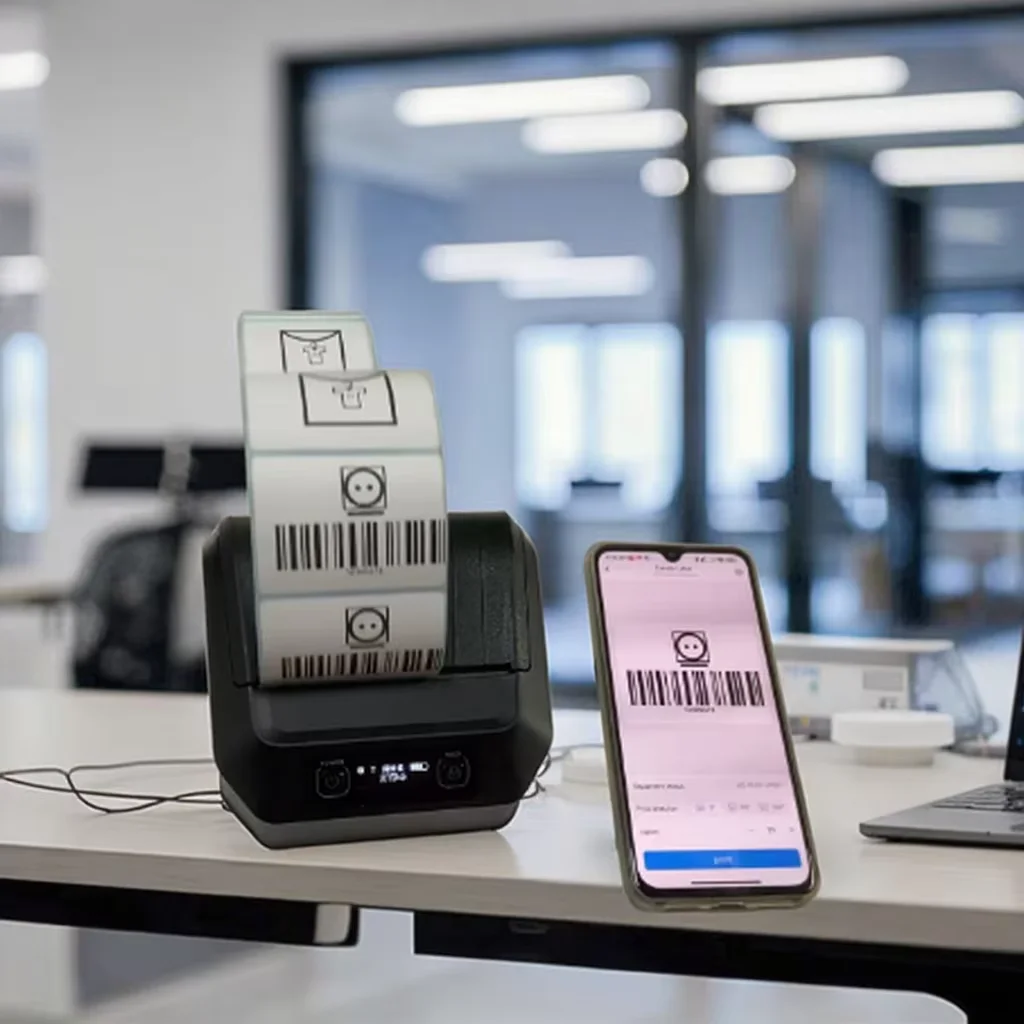 

HSPOS Newest 3inch 80mm Portable Bluetooth Thermal Label Printer Waybill Shipping Label Printer Support ESC/TSPL/CPCL