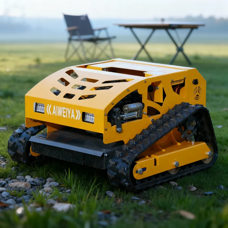 

Customized Industrial High Quality Self-Propelled Lawn Mower – All-Terrain Tracked Remote Control Robot