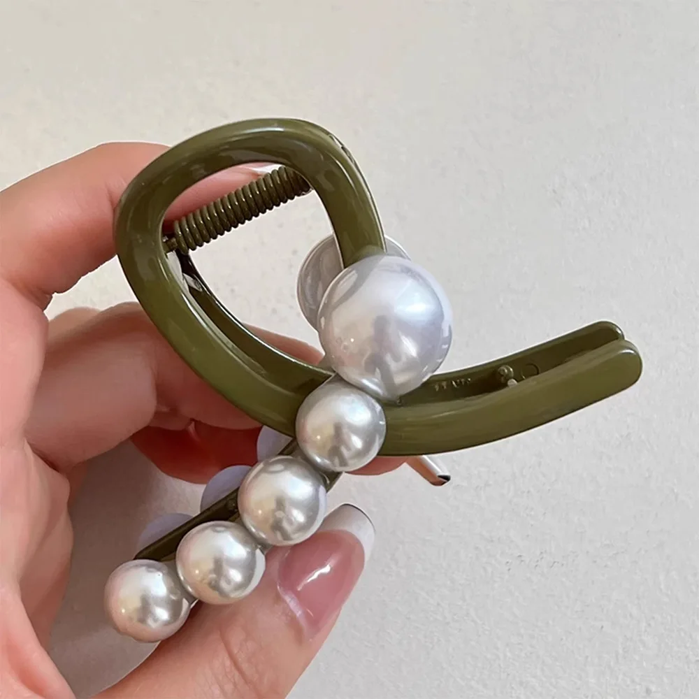 Pince à cheveux en perles croisées pour femmes, pinces à cheveux élégantes françaises, pinces à cheveux de style coréen, épingle à cheveux pour