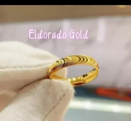Eldorado Gold  100% 999 real gold rings for couples 24k pure gold finger ring 5d yellow gold ring wedding jewelry
