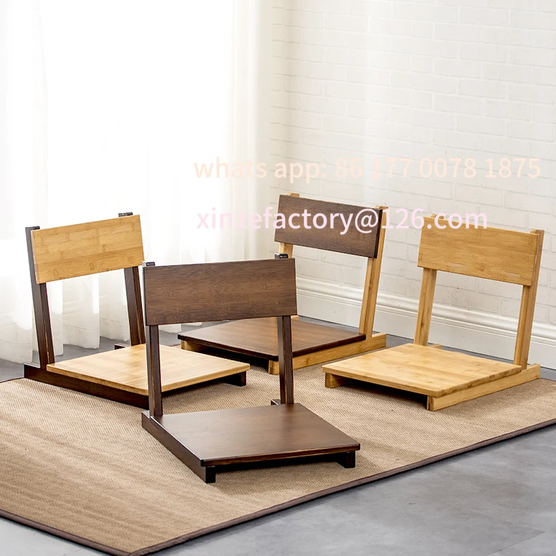 

Customizable Bamboo Legless Chair Armrest Tatami Floor Backrest Living Room Furniture Style Legless Chair