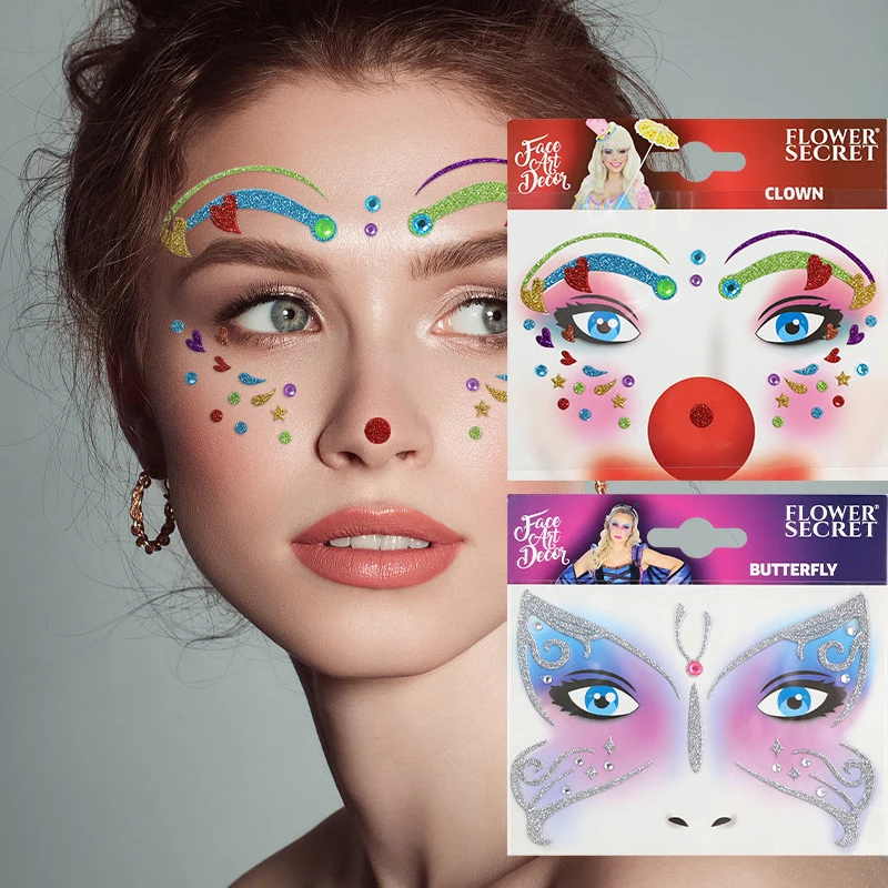 Schmetterling Temporäre Tätowierung Glitzer Flügel Augen Ecke Wasserdicht Kunst Gesicht Aufkleber Make-up Bühne Musik Festivals Party