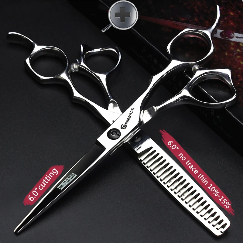 Gunting Rambut Profesional Penata Rambut Set Gunting 6-inci Alat Potong Rambut Barber Datar untuk Potongan Rambut