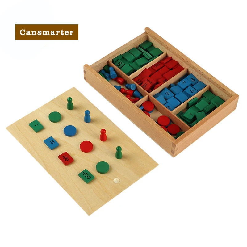 Montessori Materials Wooden Baby Toys Stamp Game Different Edition Wood Labels Stamps Math Early Learning Educational Kid Toys