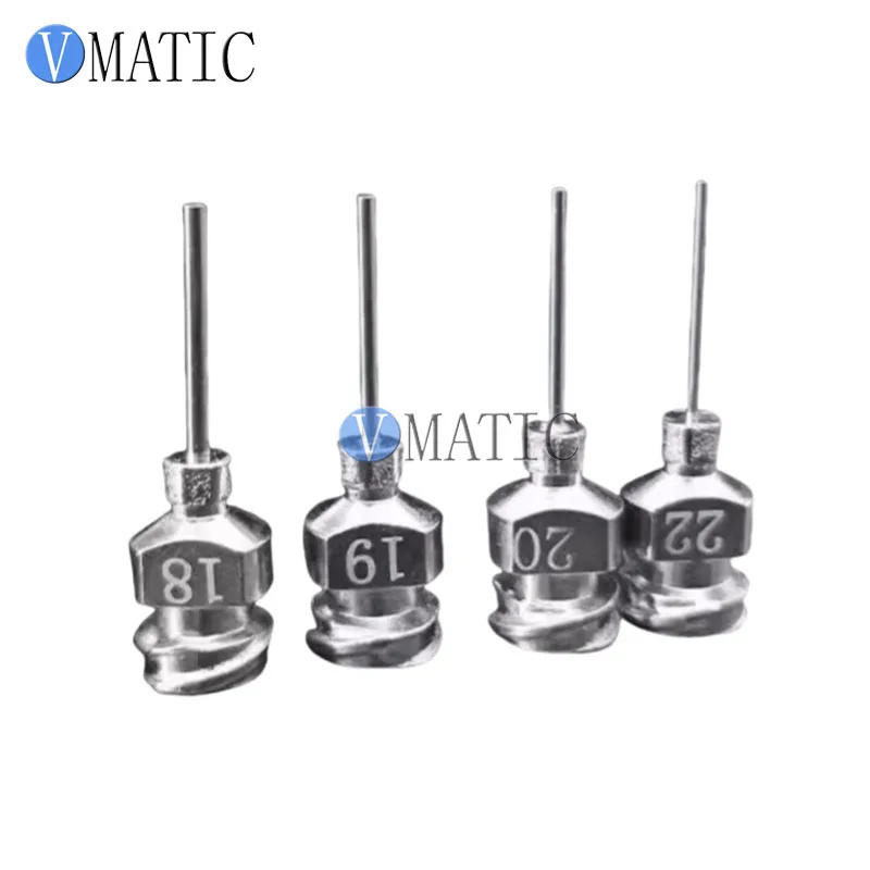 Free Shipping 13mm Stainless Steel Glue Dispensing Tip - External Thread, Dual Threaded Base (Screw Mount)