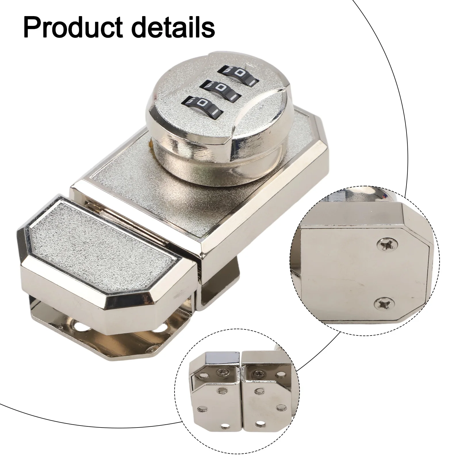 Stylish Combination Lock Glass Combination Lock 3-8mm Thickness Adjustable Thickness Lock For Glass Cabinet Doors