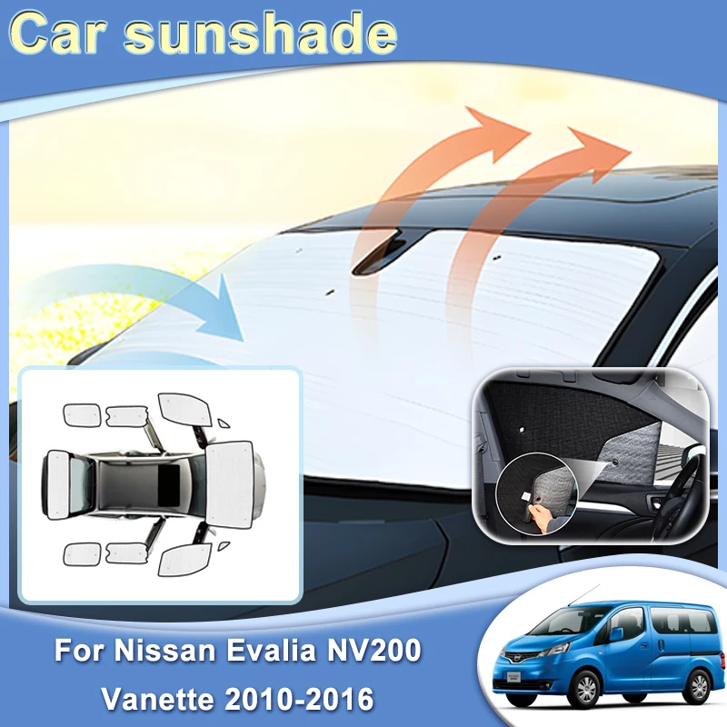 

Car Sun Shade Full Coverage For Nissan Evalia NV200 Vanette 2010-2016 Visor Sunscreen Anti UV protection Auto Tools Accessories