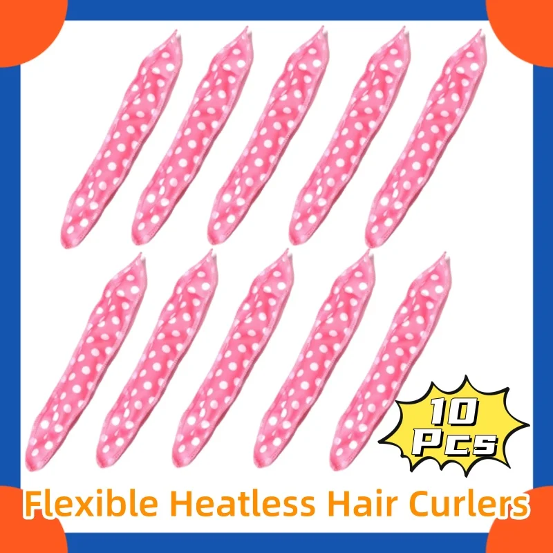 

10Pcs Flexible Heatless Hair Curlers for Overnight Hair Rollers SofPillow Hair Rollers for Natural Curls and Waves Salon
