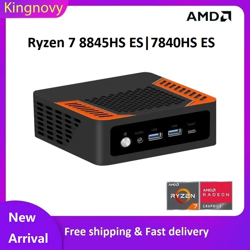 Topton Mini Gaming PC AMD Ryzen 7 8845HS 7840HS ES R9 6900HX ES USB4.0 2xLAN 2xDDR5 PCIe4.0 Computer Windows 11 MiniPC WiFi6