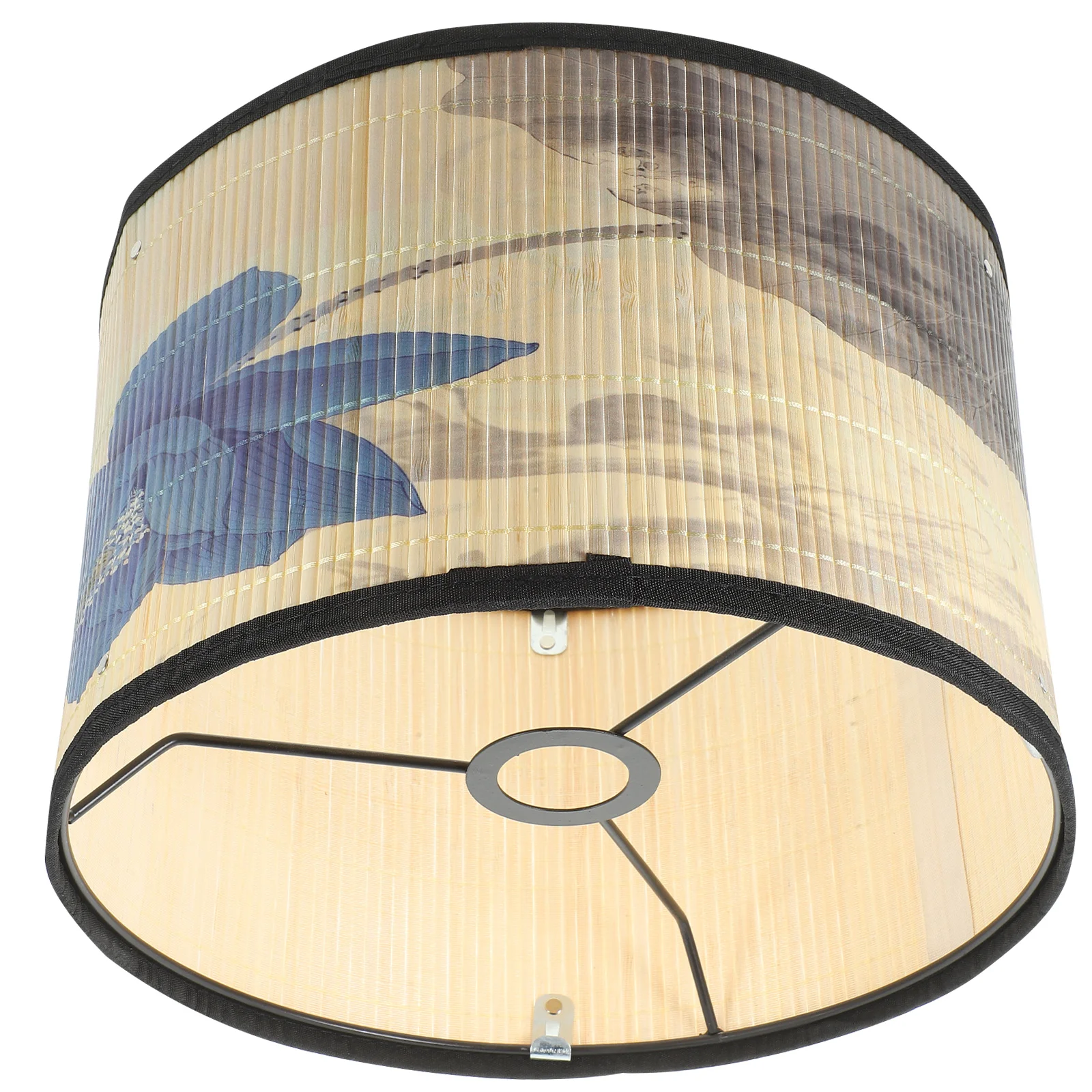 

Ink Lotus Lampshade Artistic Ceiling Shades Bedroom Pendant Lightshade