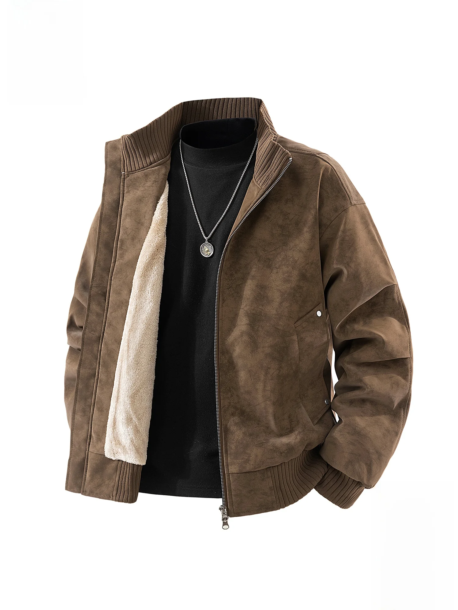 

Мужская куртка Paul Frank в стиле ретро с эффектом тай-дай, на флисовой подкладке, свободного кроя, с воротником-стойкой, теплая верхняя одежда для осени и зимы, модное пальто