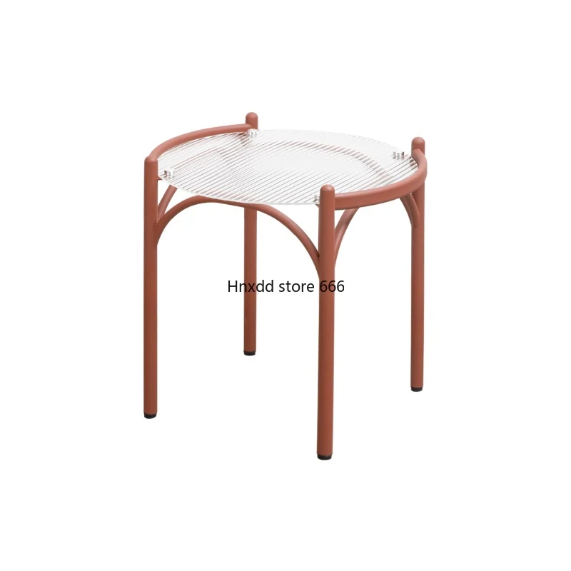 Impression Glass Coffee Table Modern Simple Living Room Home Small Apartment Light Luxury Ins round Tea Table