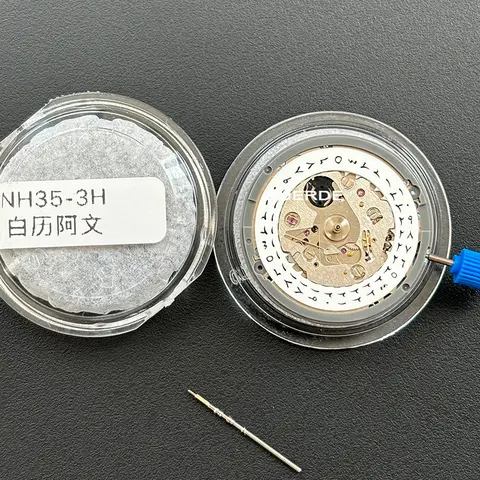 TMI NH35 NH35a 새로운 수입 정품 일본 무브먼트 아랍어 3.0 날짜 다이얼 자동 기계식 Movt 크라운 수리 무브먼트