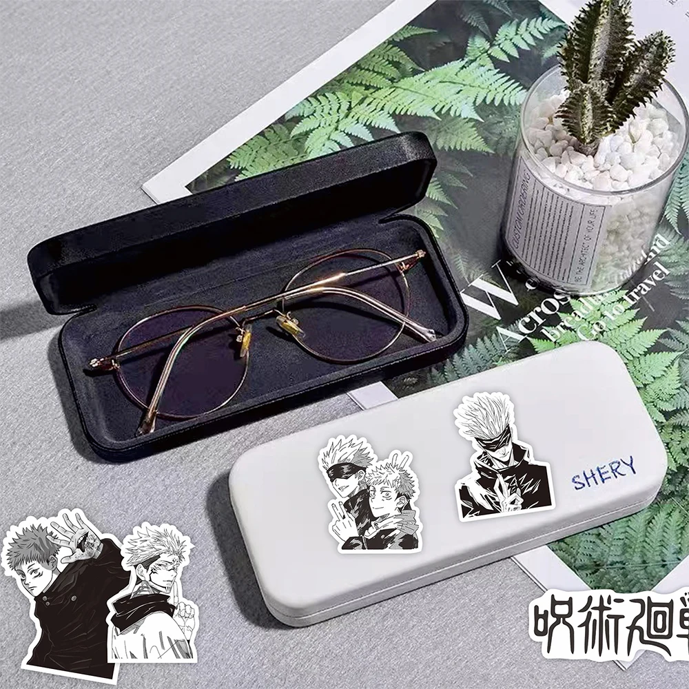 10/30/65pcs Jujutsu Kaisen Black White Anime Stickers Cool Japan Manga Decals Phone Skateboard Notebook Cartoon Graffiti Sticker