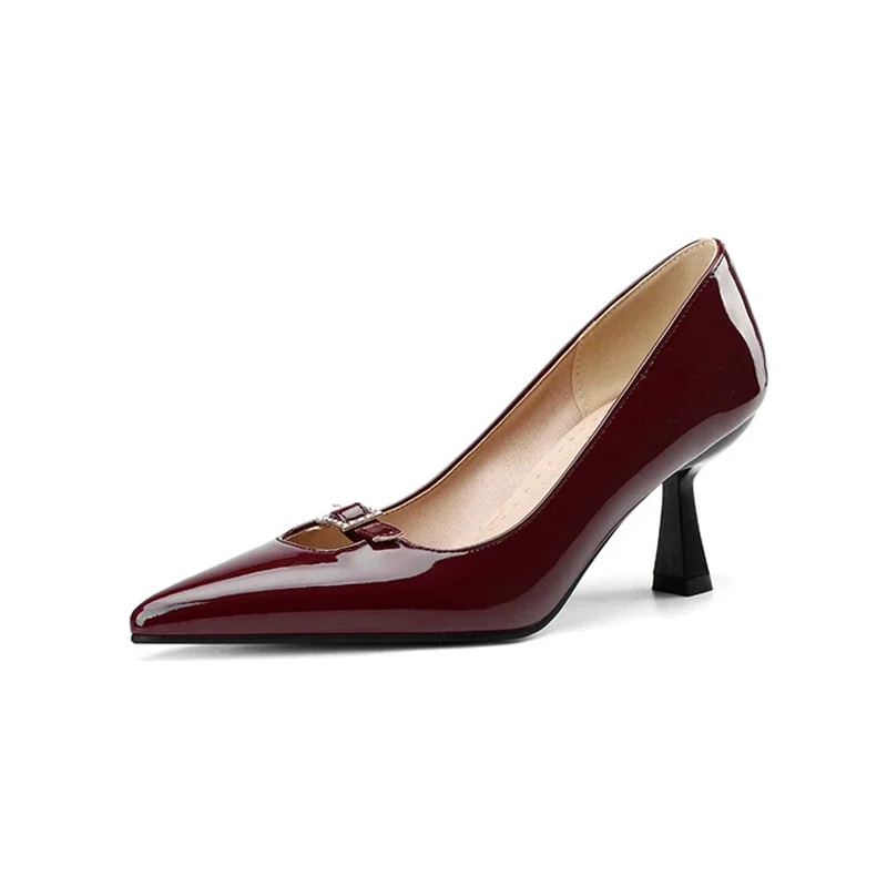 Fashion Sexy Gladiator Luxury Designers High Heels Women Dress Party Wedding Bridal Shoes Patent Leather Pumps Big Size 48 23-7