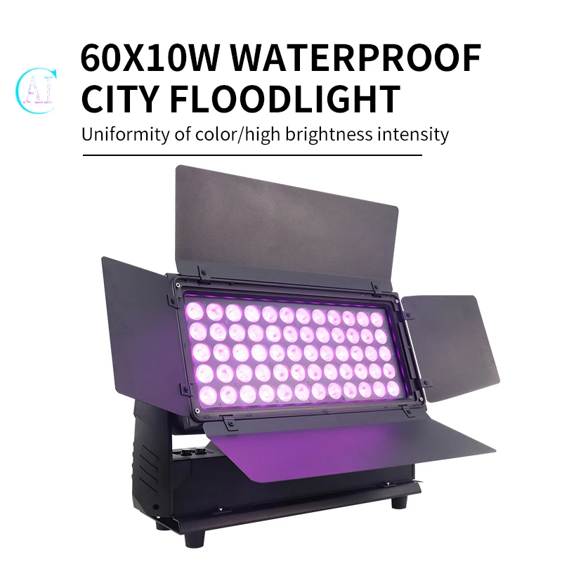 

60x10W 4in1 RGBW LED DMX Wall Wash lights outdoor IP65 led city color light Stage Performance Party Light