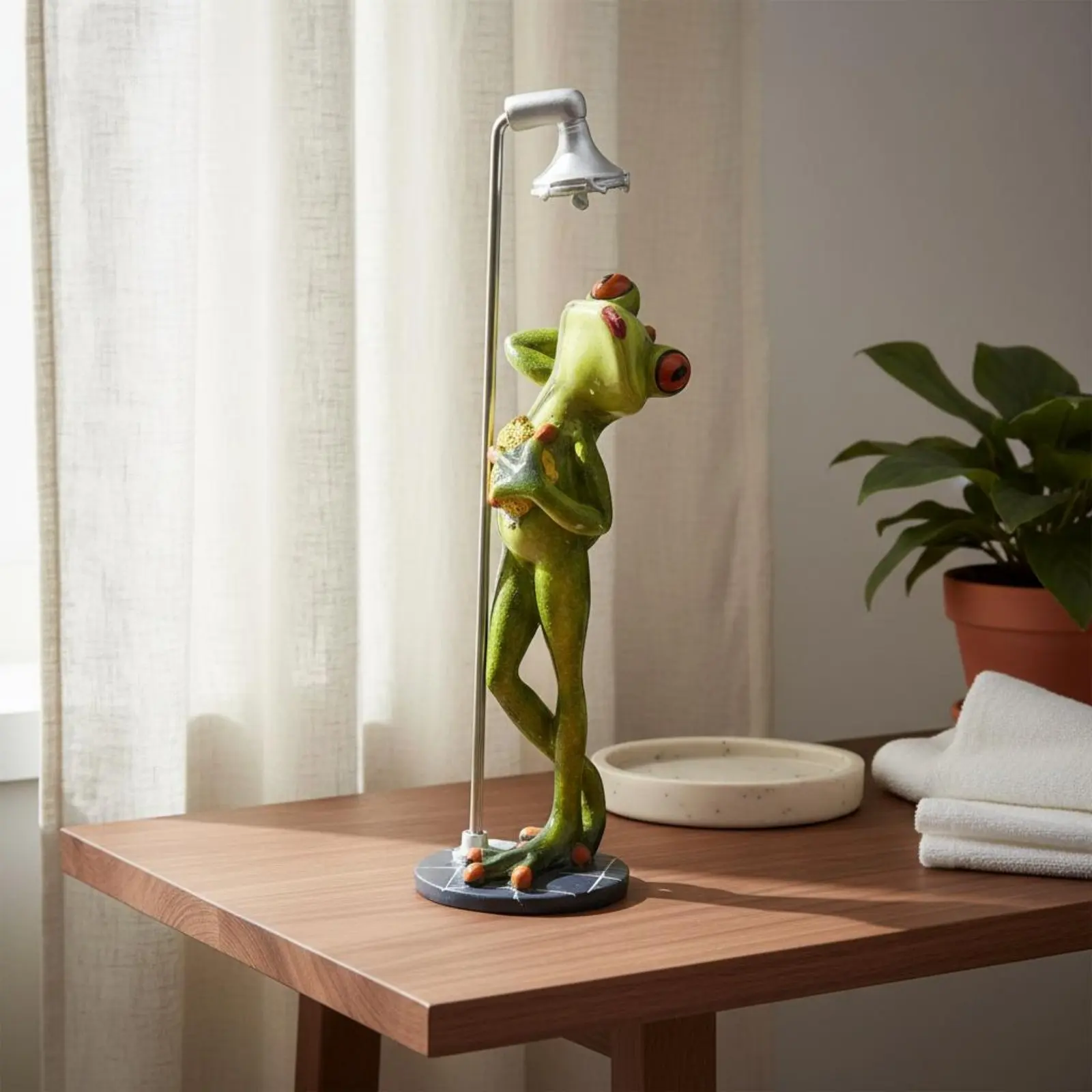 تمثال ضفدع يُستخدم في الاستحما - مراجعة Home Decor Statue وسعره