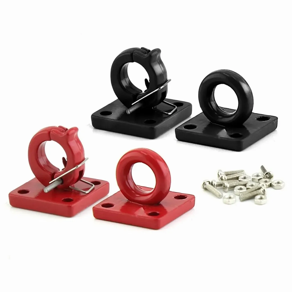 Metal Climbing Trailer Tow Hook Hooks Buckle, Winch Shackles Accessory for 1/10 Scale RC Crawler Truck D90 SCX10 Climbing Car