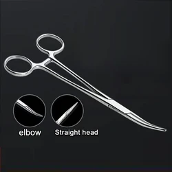 12.5/14/16/18/20/24 Stainless Steel Hemostatic Clamp Forceps Surgical Forceps Tool Hemostatic Forceps Pliers Straight/Elbow Tips