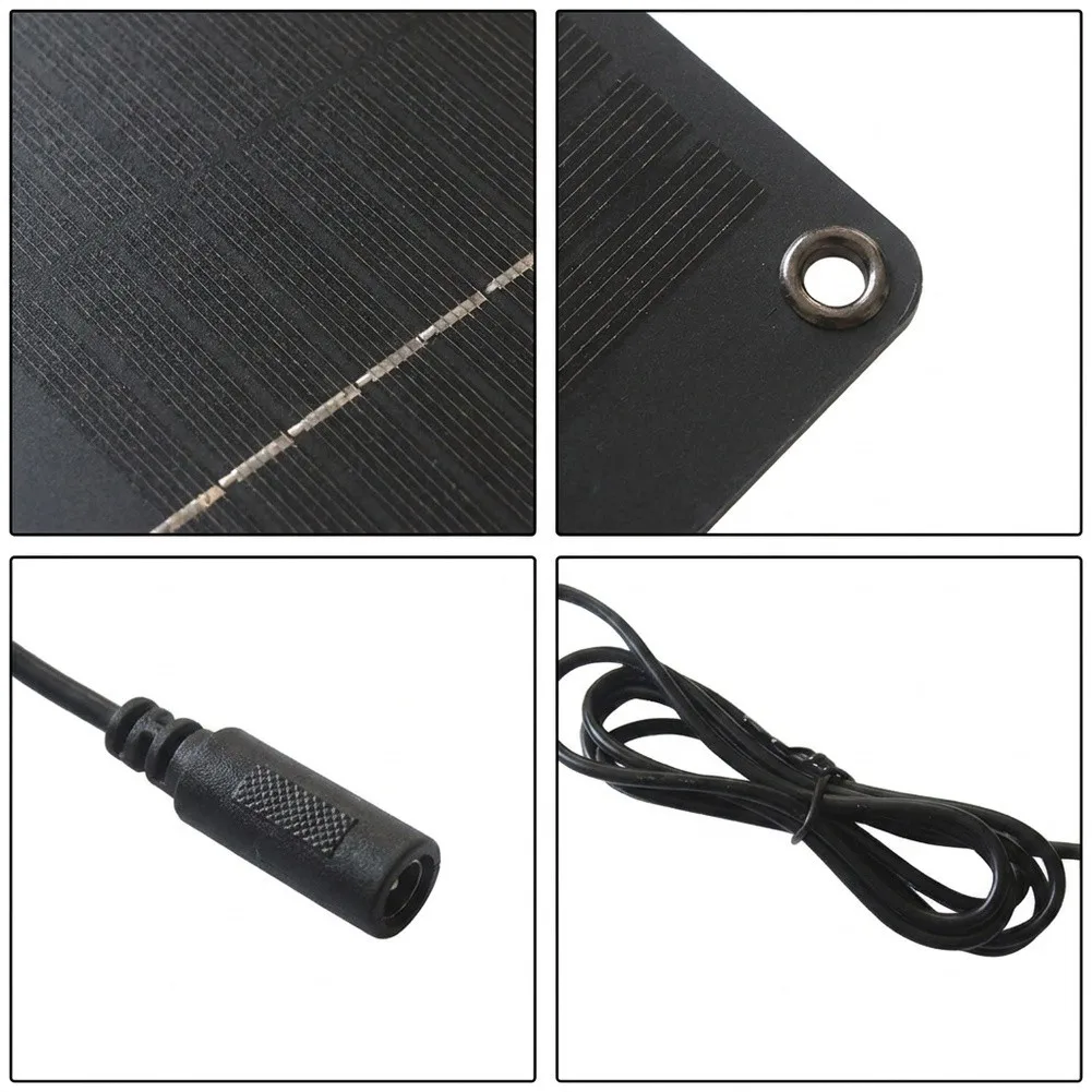Monocrystalline 4W 12V Solar Panel for Off-Grid For Garden Lighting and Security Camera Installations Using 5521DC Interface