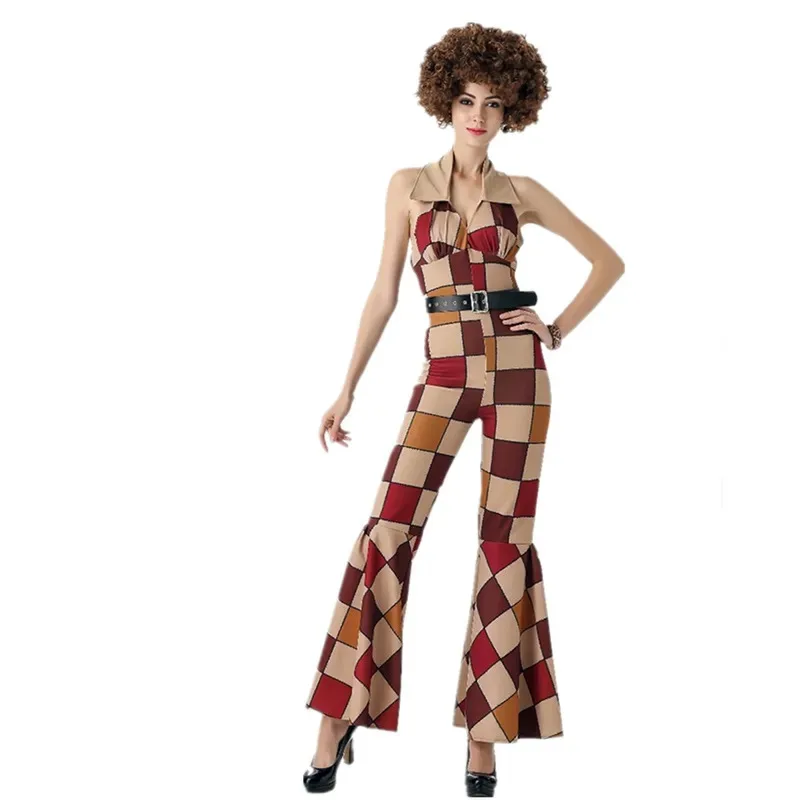 

Halloween Hippie Costumes for Women Vintage 60s 70s Disco Stage Performance Suit Rock Hippies Cosplay Clothing