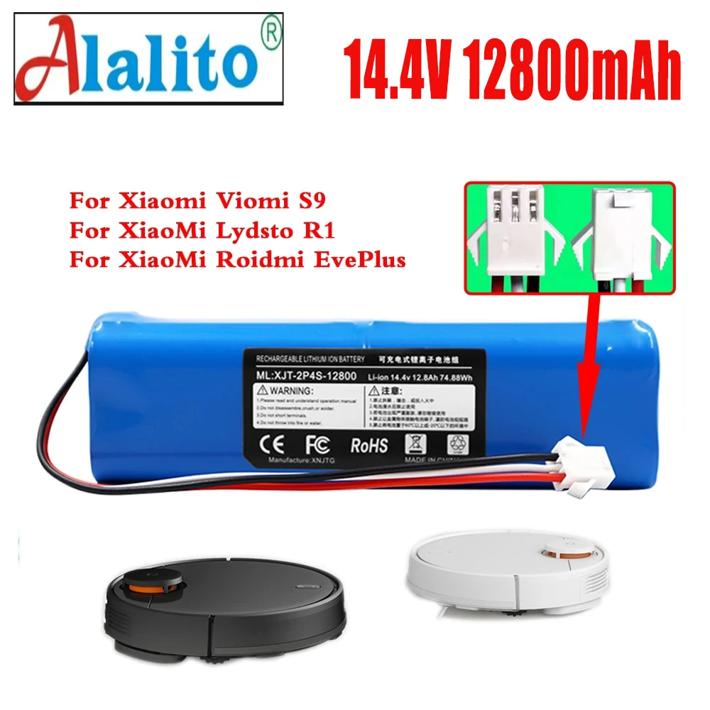 Original 12800mAh Li-ion Battery For Lydsto R1,Roidmi Eve Plus ,Proscenic M7 MAX, M7 Pro,M8 Pro,U6, Lenovo LR1 Vacuum Cleaner