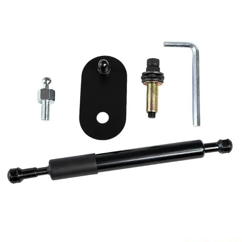 J0MA Pickup Truck Tailgate Damper for for F-Series 150 250 350, Black Steel Assist Shock with Mounting Plate, Ball-Joint
