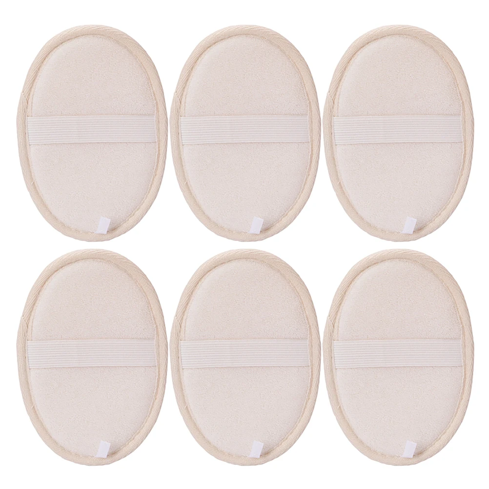 

6 Pcs Sponge Pads Exfoliating Body Scrubber Loofah Sponge Exfoliator Gloves Natural Skin Cleansing Travel Size