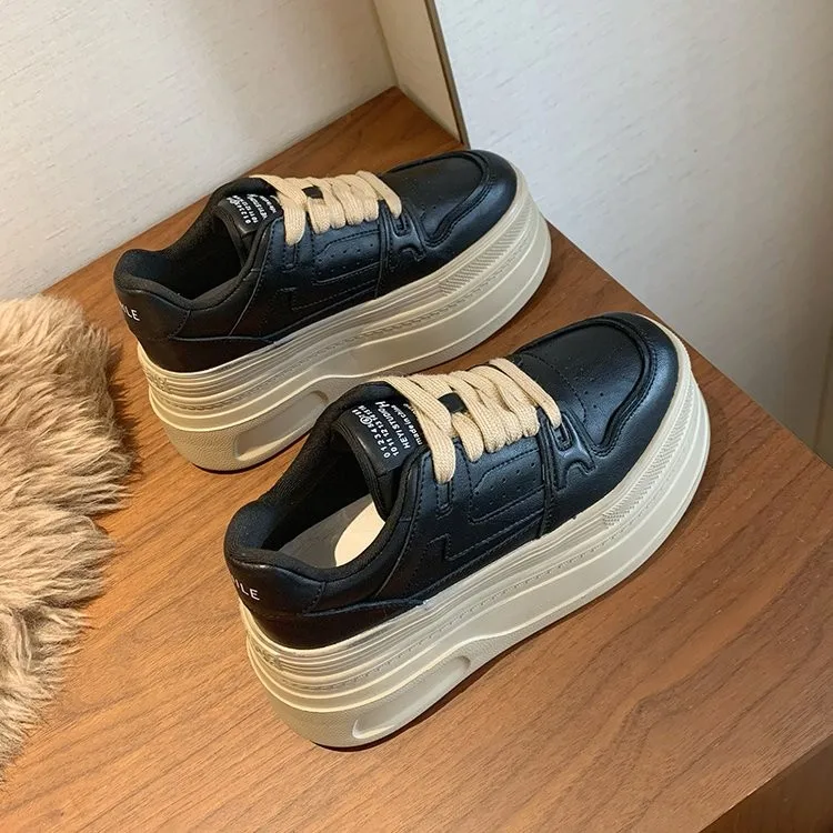 

Кроссовки женские на платформе и толстом высоком каблуке, повседневная обувь, удобные, весна 2025