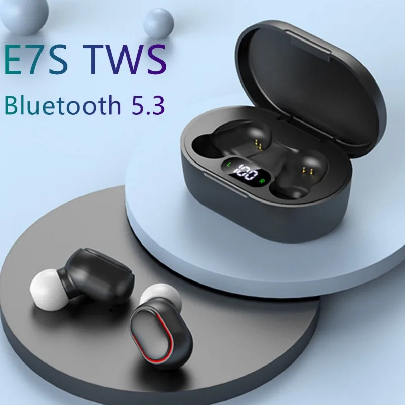 E7S TWS Earphone Bluetooth Headphones With Mic 9D Stereo Hifi Earbuds For IPhone IOS Android Wireless  Headset for all phone