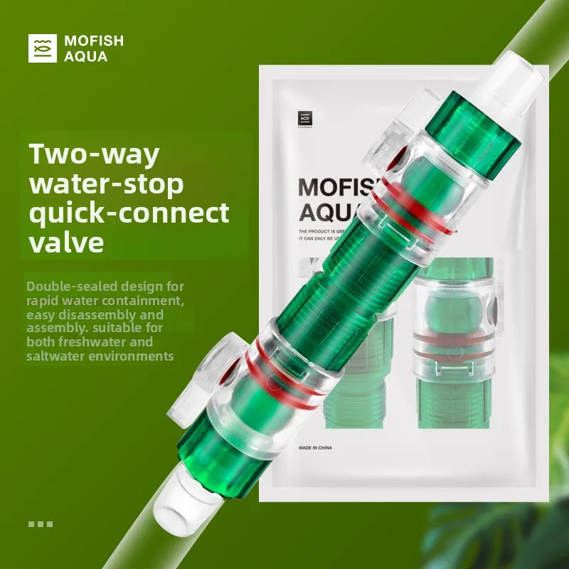 

MOFISH Aquarium Quick Disconnect Valve with Adapters, Ball Valve for Flow Control - for Canister Filter Hose,Pipe Size Converter
