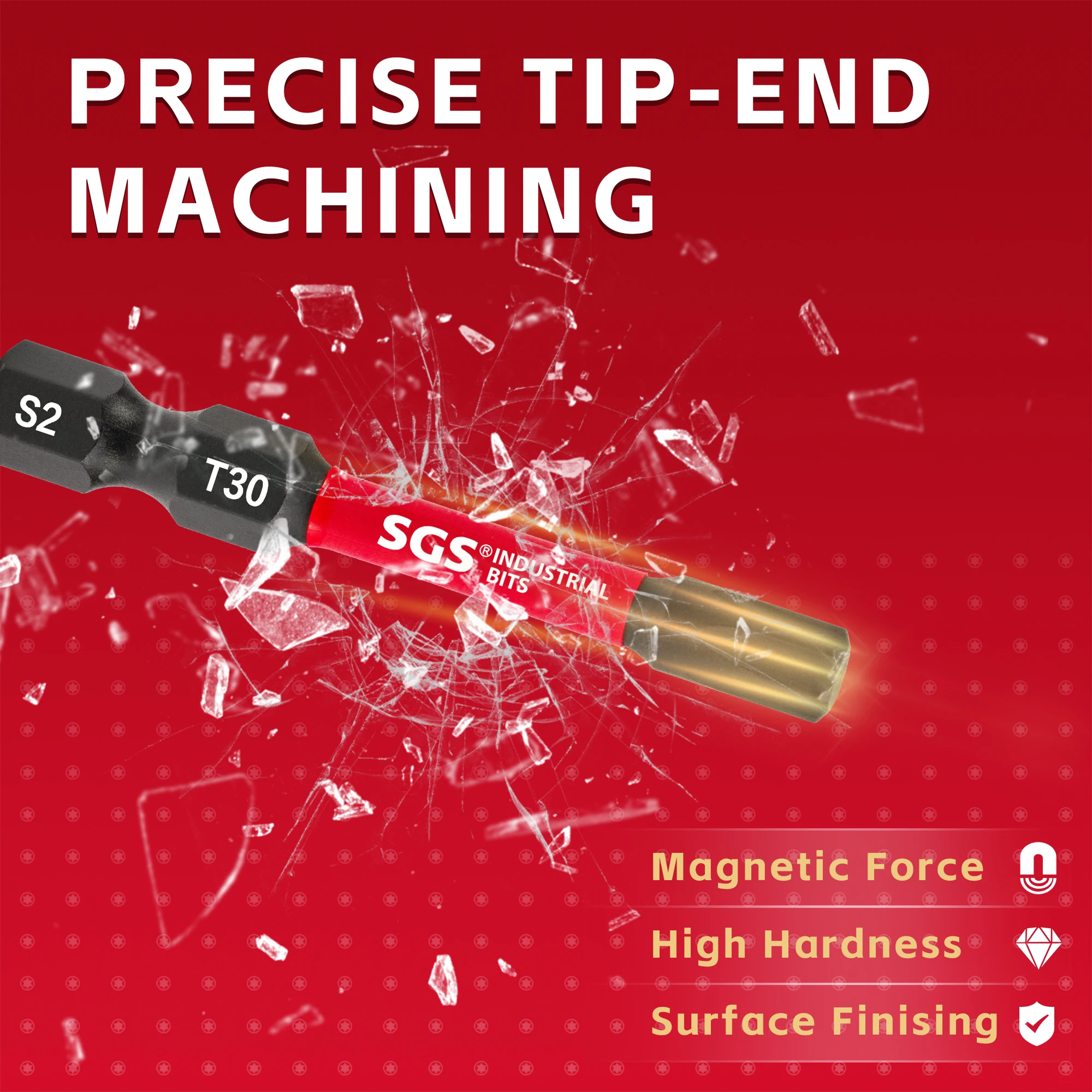 15-teiliges T30 Torx Schlagschrauber-Bit-Set 50mm S2 Stahl Stark Magnetisch Schraubendreher-Bit-Set Schwarz Phosphatiert für Bohrschrauber Elektrowerkzeuge – Detail 3