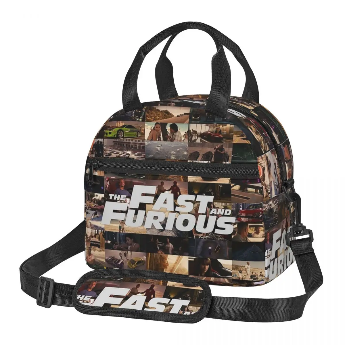 Fast And Furious - Legends - Tribute Lunch Bags Insulated Bento Box Portable Lunch Tote Picnic Bags Thermal Bag for Woman Girl