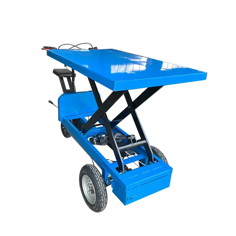 Electric reverse riding donkey lift flatbed car small lifting tool cart with a load of 500kg trolley