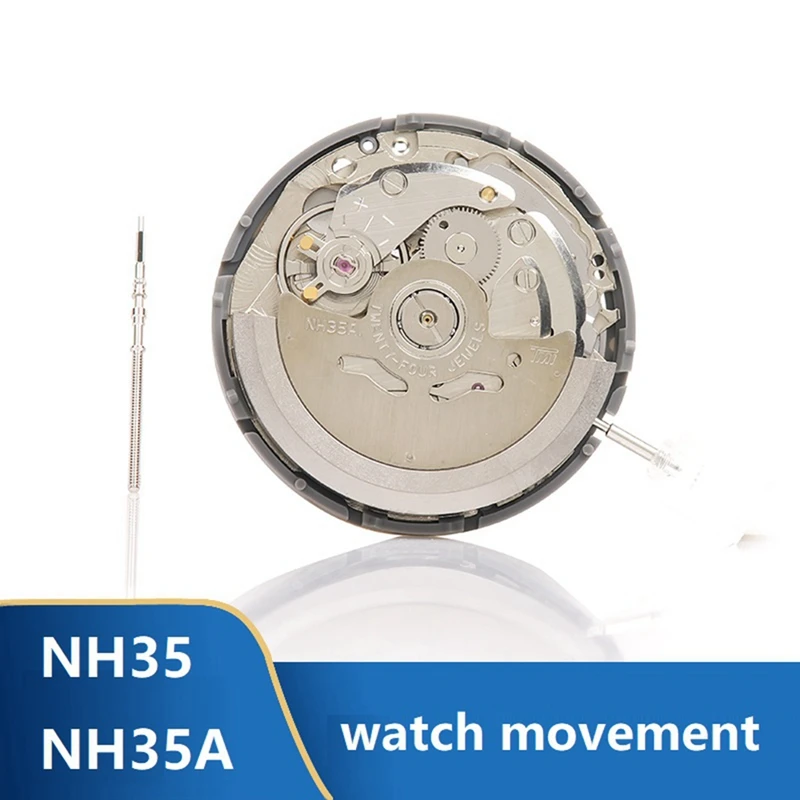 NH35/NH35A Movement+Movement Handle+Needle+Week Dial+Calendar Dial Kit High Accuracy Automatic Mechanical Watch Movement Kits