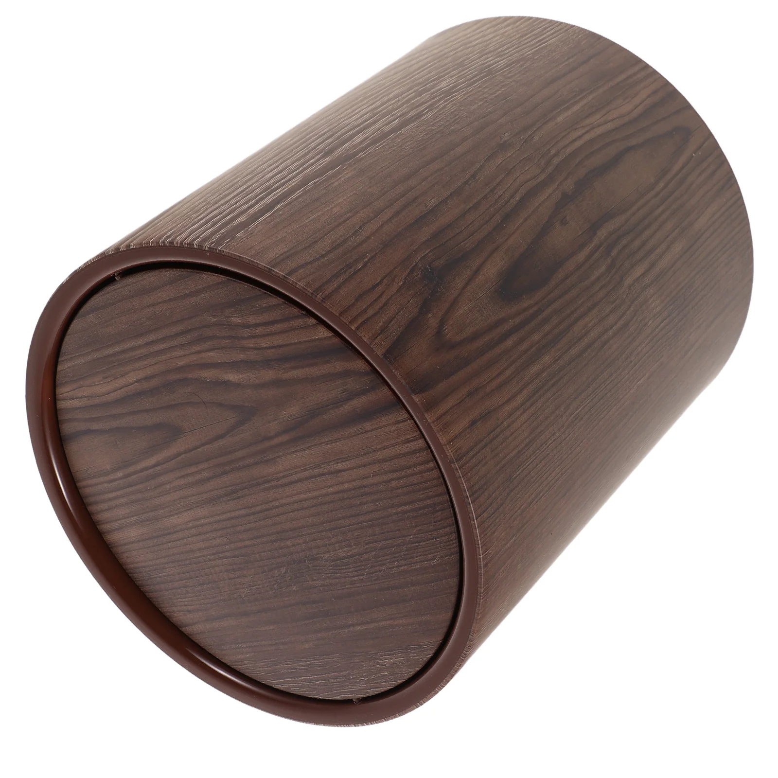 

Vintage Wood Grain Trash Can Large Capacity Retro Style Garbage Bin for Home Office Kitchen Bathroom Decorative Waste Basket