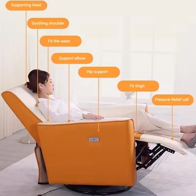 Modern simple space capsule electric recliner single sofa multi-functional living room sofa